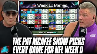 The Pat McAfee Show Picks \& Predicts Every Game For NFL's 2023 Week 11