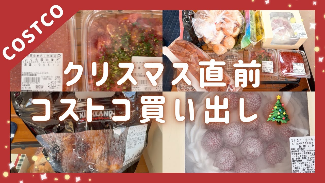 [コストコ買い出し]クリスマス直前🎄年末年始にもピッタリのコストコで爆買いじゃない買い出し！