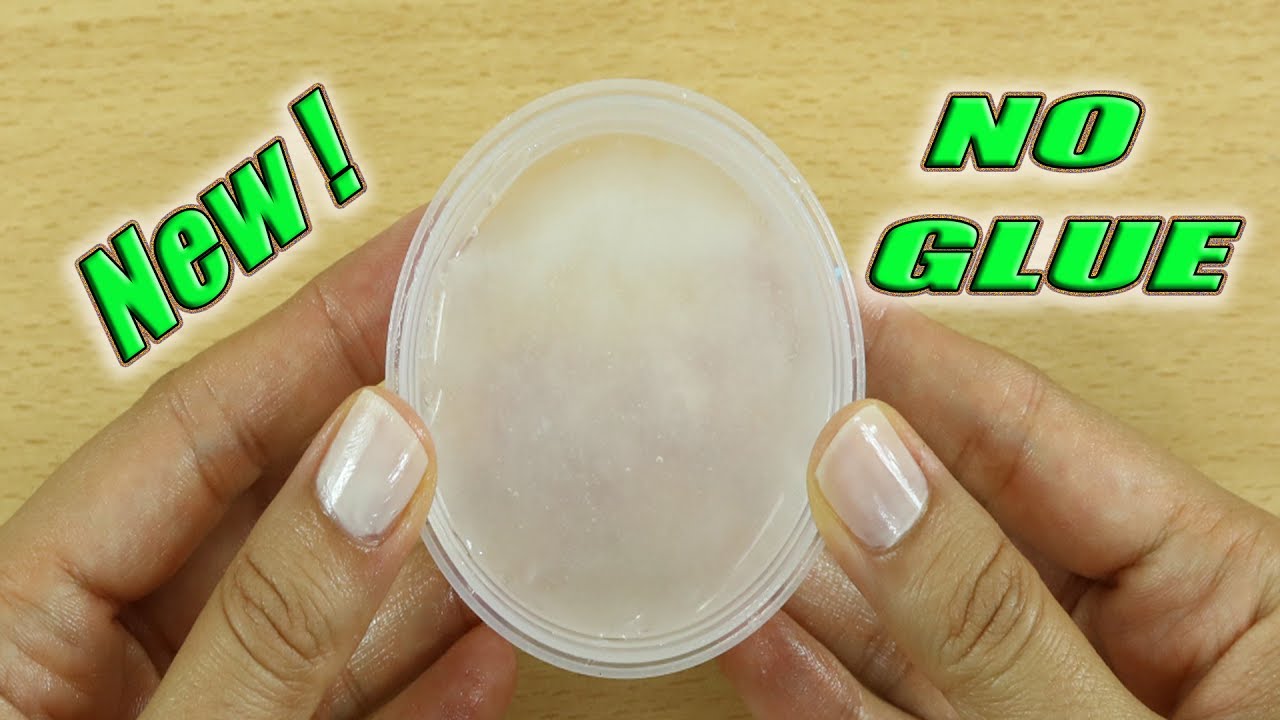 2 Ingredients Slime White Glue and Detergents No Borax 