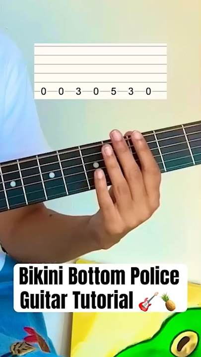 How To Play Spongebob's Bikini Bottom Police Theme On Guitar 🎸 #shorts