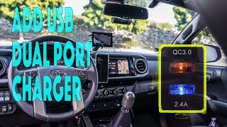 Add A Dual USB Port To Your Tacoma and other Toyotas