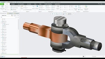 Knuckle joint in 3D | Knuckle joint in creo | Mechanical joint