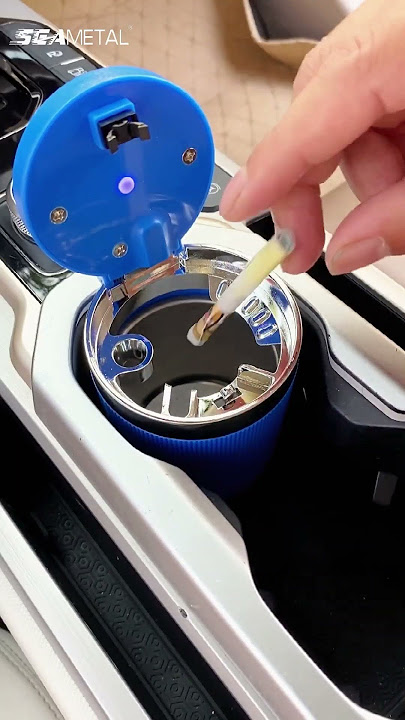 ABS Portable Car Ashtray Cup Ash Tray With LED Light Car Smokeless Smoke Cup Holder Storage