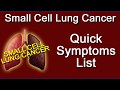 Small Cell Lung Cancer Quick Symptoms List