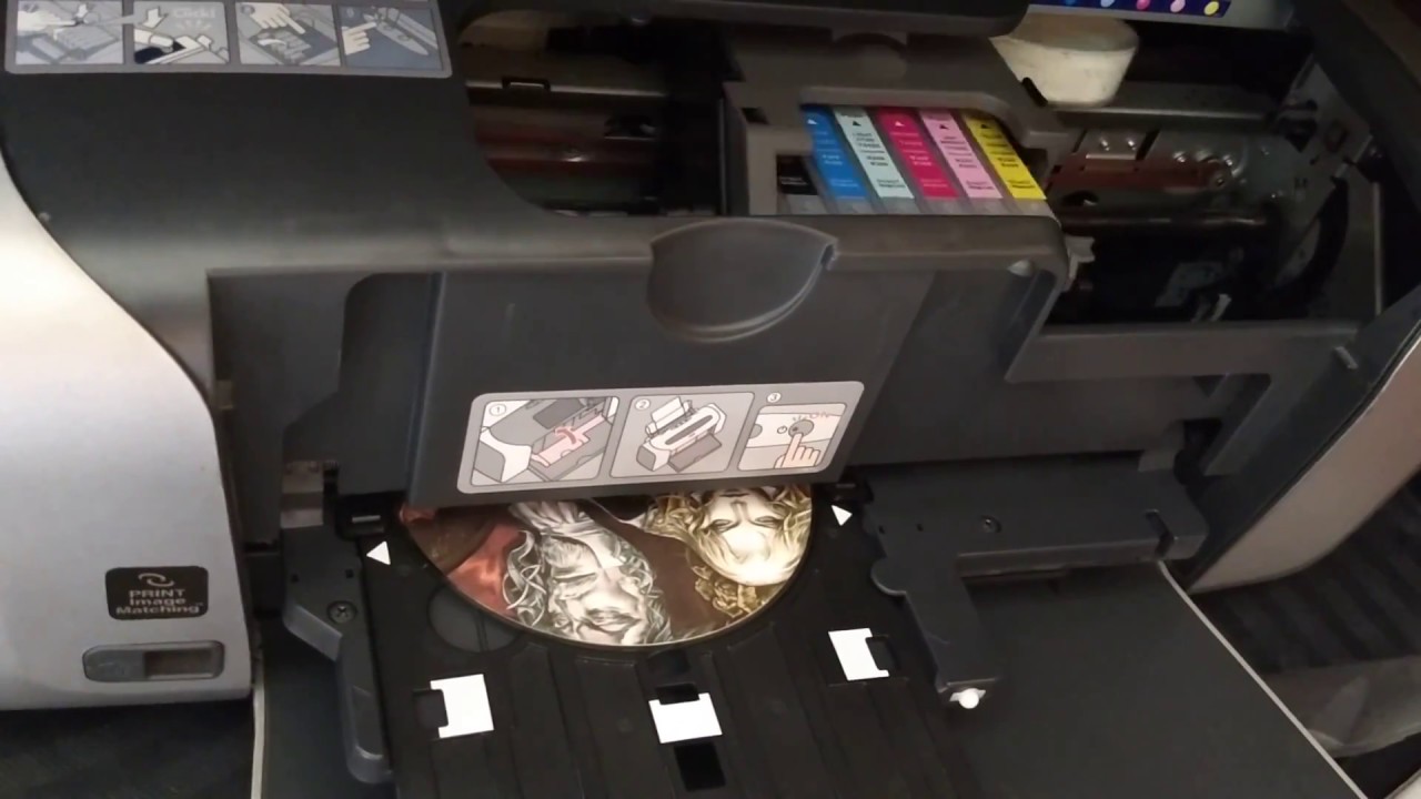 Epson R200 teste impressão em Cd Jogo Ps1