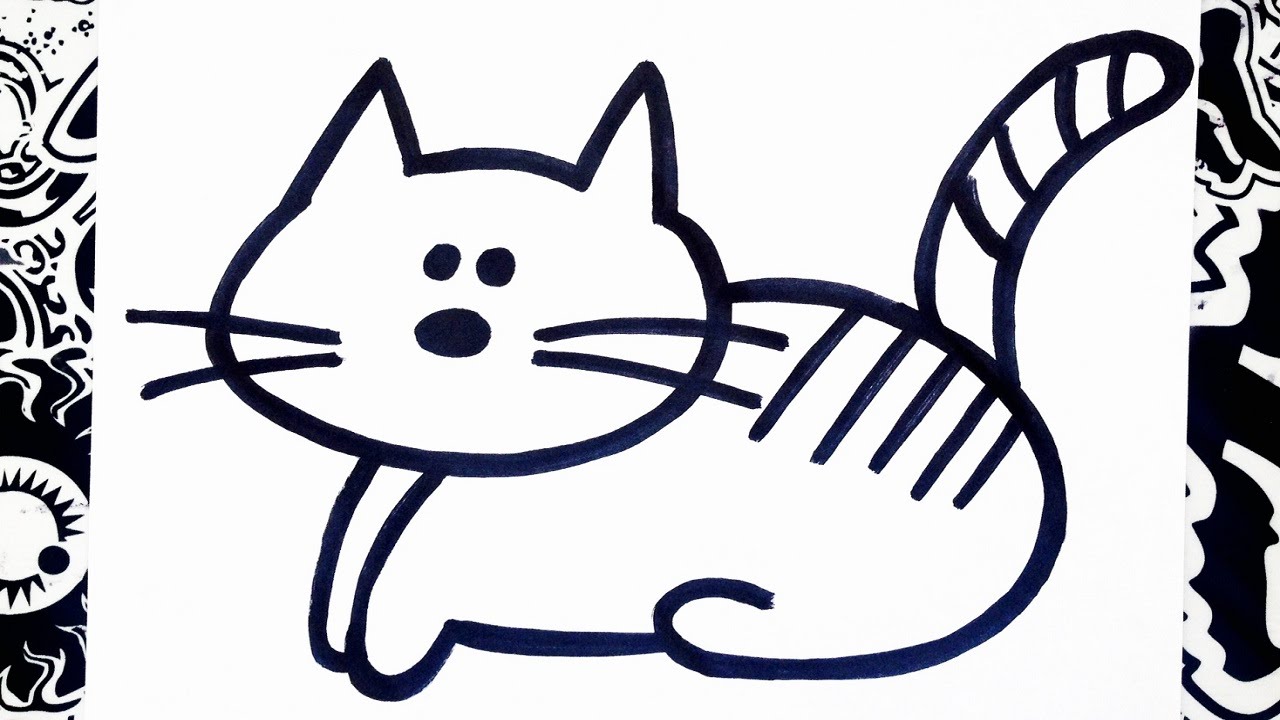Como Dibujar Un Gato How To Draw A Cat Youtube