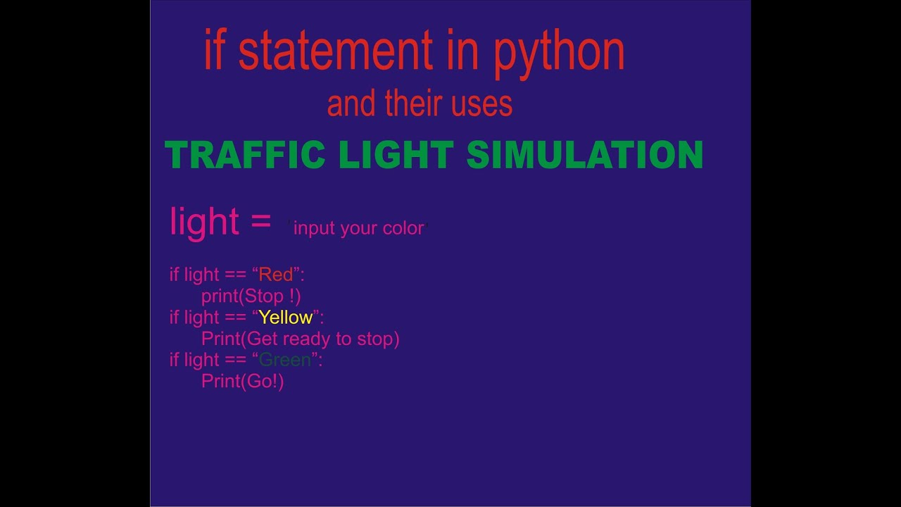 if statement in python and thier uses 3 - YouTube