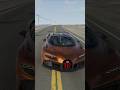Crashing a bugatti at different speeds into a road lane divider gaming