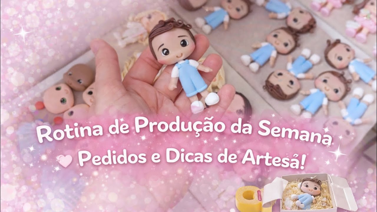 Rotina de Produção da Semana | Pedidos, Dicas e Massa de Biscuit que Uso