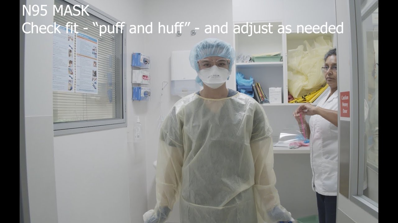 Putting on & removing Personal Protective Equipment for staff of Wellington ICU