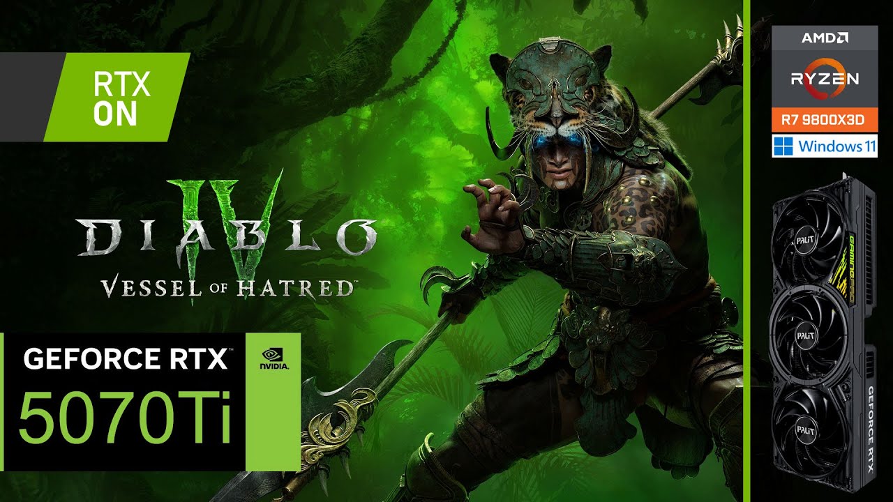 Diablo IV | RTX 5070 Ti | 1440p, ULTRA, RT, DLSS, MFG