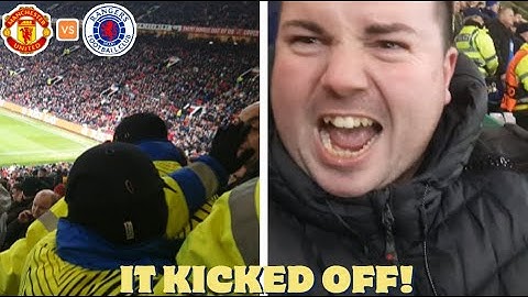 Manchester United vs Rangers Matchday Vlog | FANS FIGHTING EVERYWHERE!! | SHOCKING SCENES!