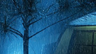 Relax & Fall Asleep with Intense Rain on Tent and Strong Thunder Sounds | Soothing White Noise