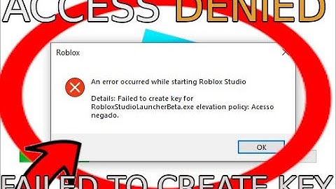 How to Fix "Failed to Create Key for RobloxStudioLauncherBeta.exe"