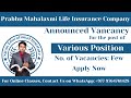 Prabhu Mahalaxmi Life Insurance Company Limited Announced Vacancy for Various Position І Apply Now