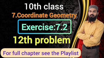 7.Coordinate Geometry Ex:7.2(12th  problem)ssc cbse Telangana 10th class