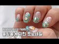 ENG) 워터데칼 물방울 네일아트💧 / Water decal nails / Character Nail Art / Selfnail,셀프네일,여름네일,캐릭터네일