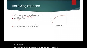 Eyring Plots and Activation Parameters