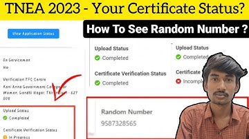 TNEA 2023 Check Your Random Number & Certificate Status | TTG