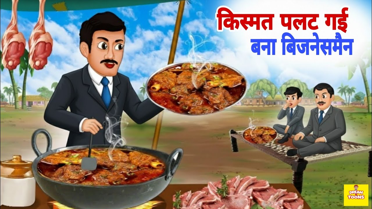 गरीब का मटन | जिसने पूरे गांव को चुप करा दिया। the poor man's mutton। Cartoon story/ Moral Story। 