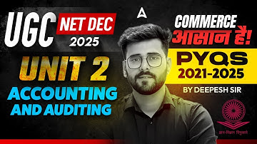 UGC NET Commerce | UGC NET Commerce Unit 2 Accounting and Auditing By Deepesh Sir