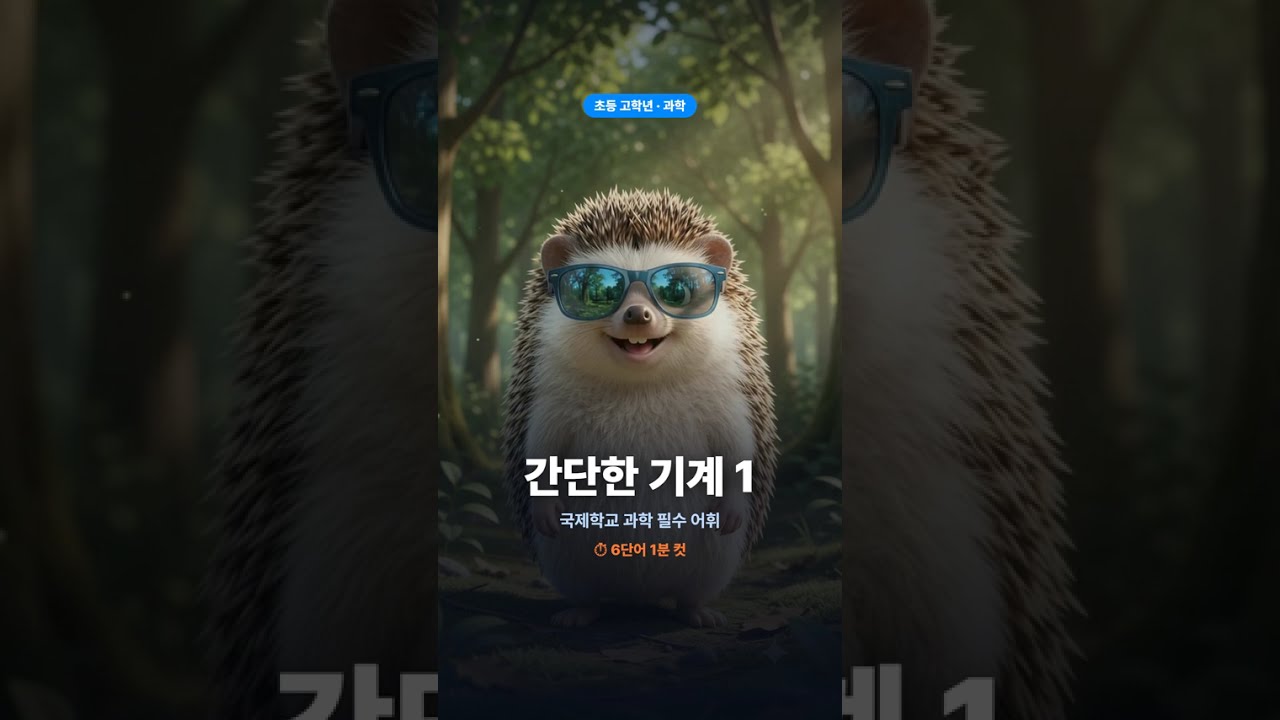 고도치와 함께 배워보는 국제학교 어휘 - 초등고학년 과학 간단한기계 1편