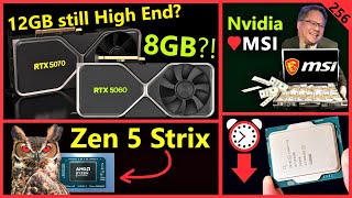 RTX 5060 8GB, RTX 5070 12GB, MSI backs Nvidia, AMD Zen 5 Strix, Intel Baseline | Broken Silicon 256 screenshot 4