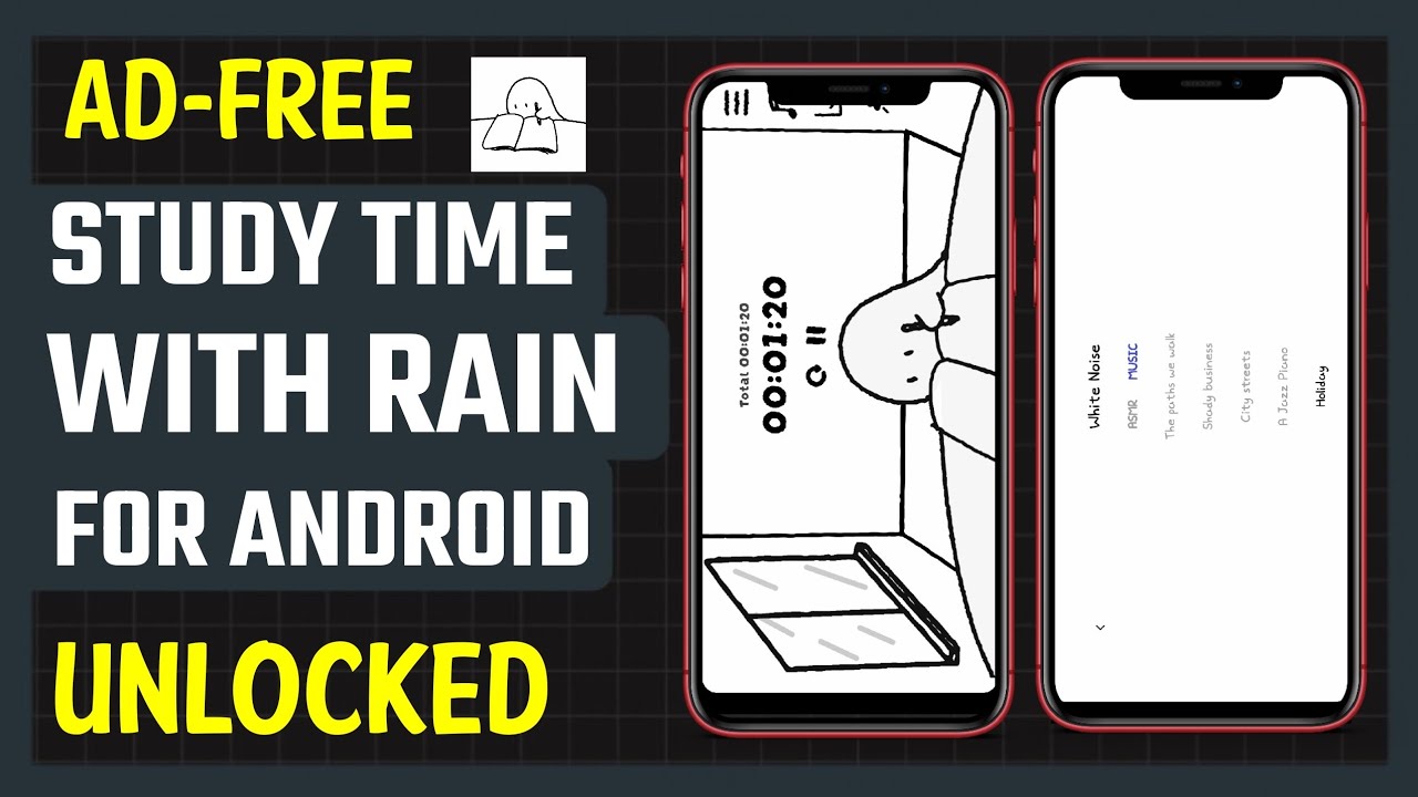 Best Free Study Time with Rain App for Android - YouTube