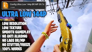 LOW TEXTURE CONFIG 144P IN COD MOBILE | NO LAGS BR MP | CODM CONFIG