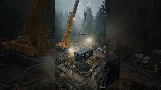 Building a Secret Underground Container House in the Forest 🌲 #ai #building #viral