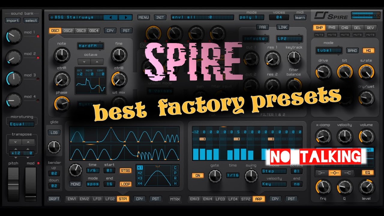 Spire Best factory presets, best sounds  [no talking]