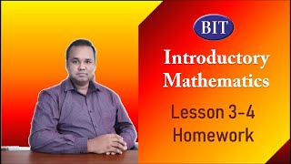 BIT Semester 1 - Intro. Maths. Lesson 3-4 (Homework)