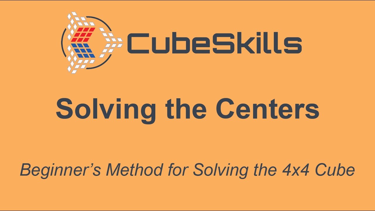 Beginner's Method for Solving the 4x4 Cube - Solving the Centers