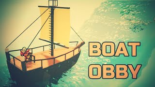 I used a BOAT to drive through an INSANE Obstacle Course on Roblox