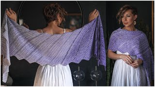Learn How to Crochet and Block this Stunning, Uniquely Shaped, Gradient Shawl Pattern – Segue! screenshot 5