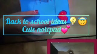 making cute notepad 🥰💫/art's with aesthetic girl/back to school ideas 💡✨🖤