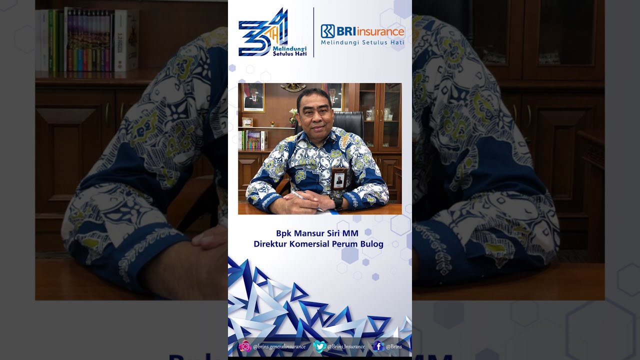 Ucapan HUT Ke 31 TH  dan  Launching Logo BRI Insurance dari Bpk.Mansur Siri Dir. Komersial Bulog