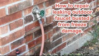 Outdoor Faucet Repair from Freezing