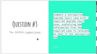 How to FRQ  Question 3 SCOTUS Comparison