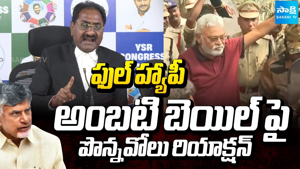 Ponnavolu Sudhakar Reddy about Ambati Rambabu Bail | Chandrababu Fails | Sakshi TV