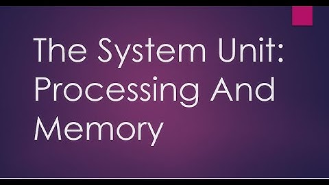 The System Unit: Processing and Memory | Cording Systems,System Unit, Mother Board,Computer Memory |