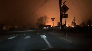 Video shows massive flames, smoke plumes in Oregon