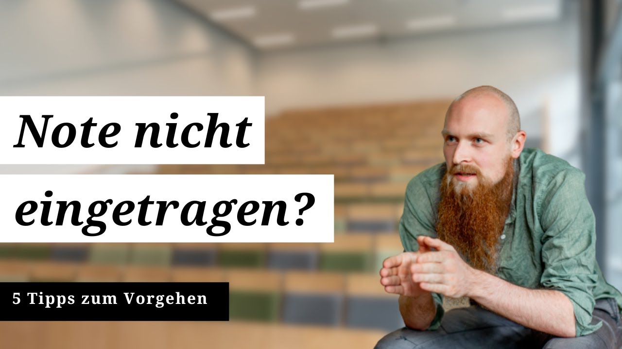 Mit Note Nicht Einverstanden Was Tun Was du tun kannst, wenn Profs die Note nicht eintragen - YouTube