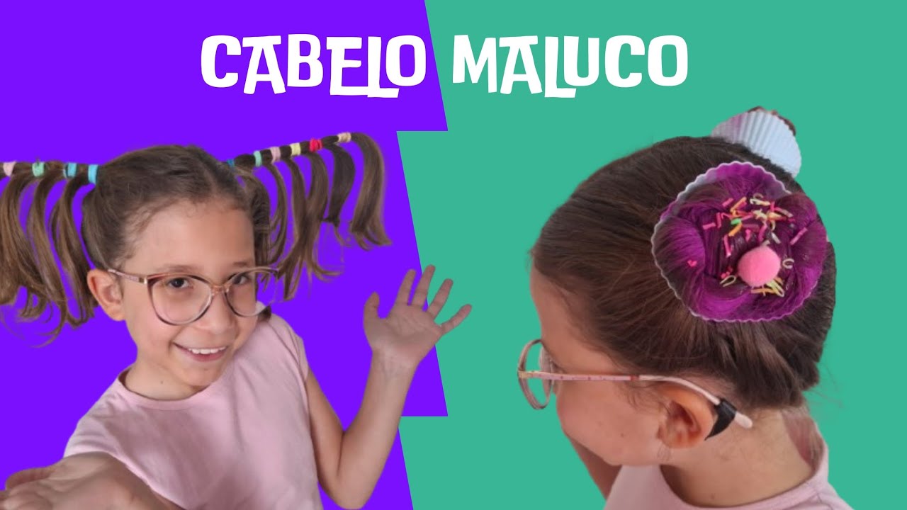 2 penteados MALUCOS para a escola 🎉 | Dia do cabelo maluco 🎀
