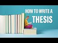 How to write a thesis