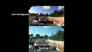 OEM Car Camera DVR HD1080p VS Nokia C7 smartphone camera dashcam dual lens
