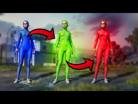 როგორ შევცვალოთ ფერი🌈 ახალ Chromekey comedian set-ზე / PUBG MOBILE 🌈 RAINBOW  EFFECT ON NEW SET!🔥