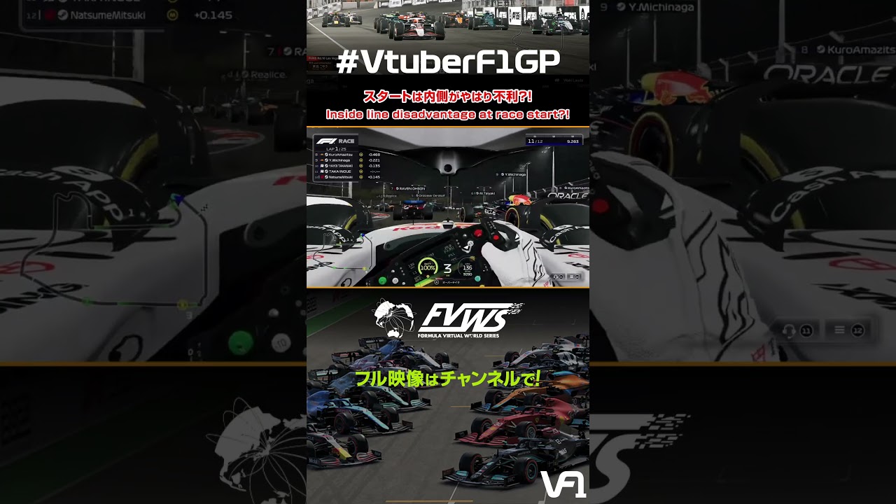スタートは内側がやはり不利?! ラスベガスGP | FORMULA VIRTUAL WORLD SERIES #VtuberF1GP #モータースポーツ #SimRacing