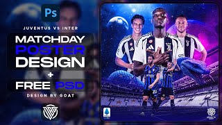 How To Create Football Matchday Poster - Juventus VS Inter screenshot 5