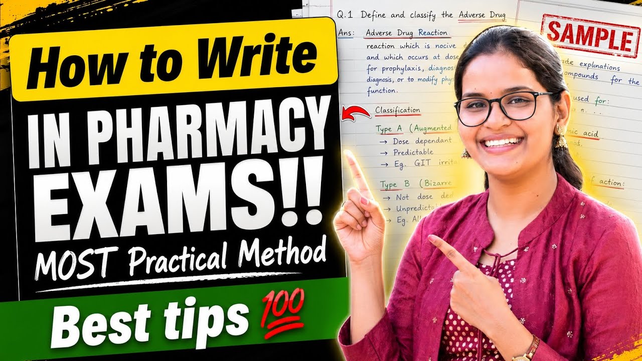 Pharmacy Exam में Answer कैसे लिखें? 🔥 100% Practical Method | Extra Marks Guaranteed